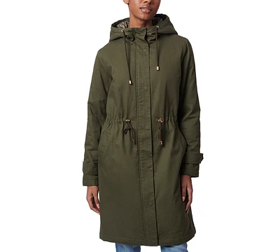 Collection B Juniors Long Hooded Parka Coat