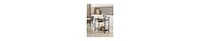 Slickblue Home Bar Serving Cart, Wine Cart with 2 Mirrored Shelves, Holders, Glass for Kitchen