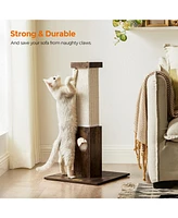 Slickblue Cat Scratching Post, Cat Scratcher for Indoor Cats, Furniture Scratching Scratch Pole with Toy