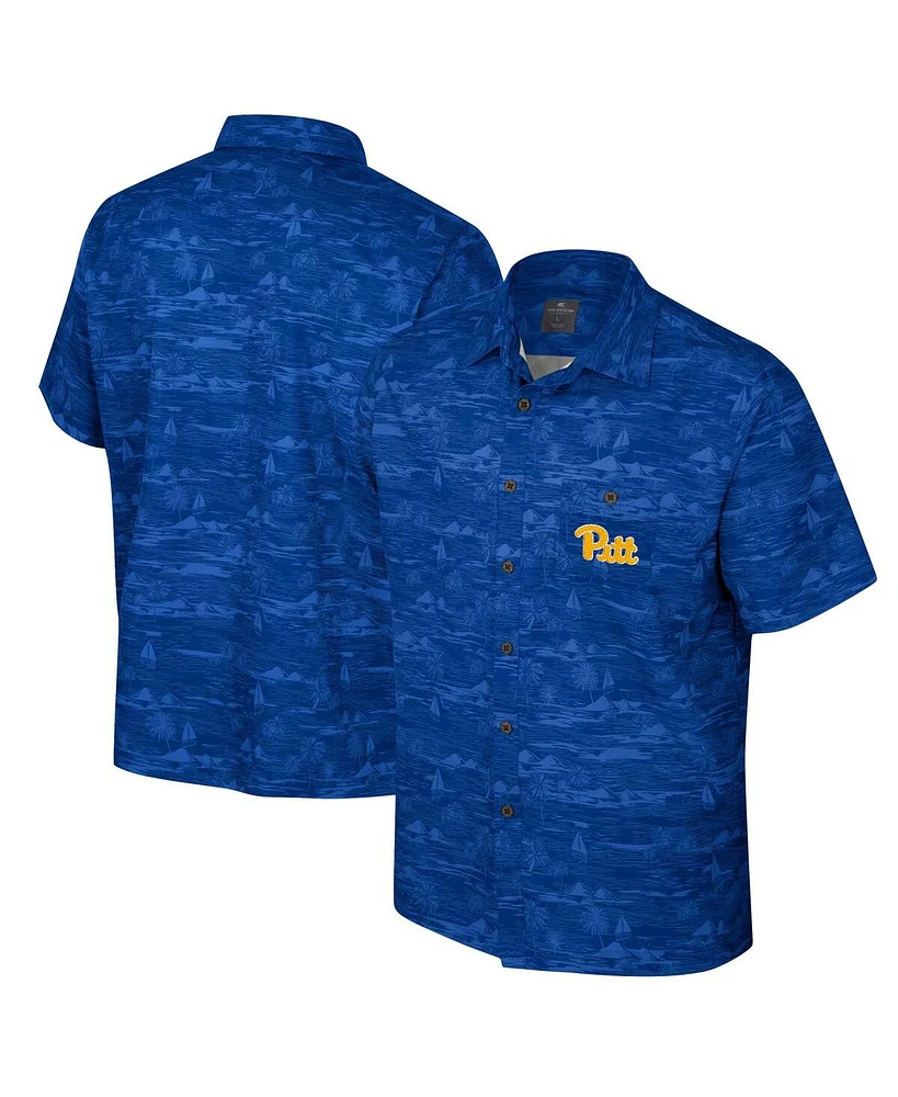 Colosseum Men's Royal Pitt Panthers Ozark Button-Up Shirt