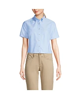 Lands' End Women's Short Sleeve Oxford Dress Shirt