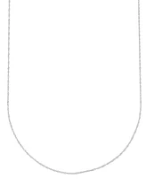 Singapore Chain 20" Strand Necklace (1-1/3mm) in 14k White Gold