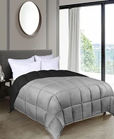 Superior All Season Reversible Comforter, Twin Xl - Black