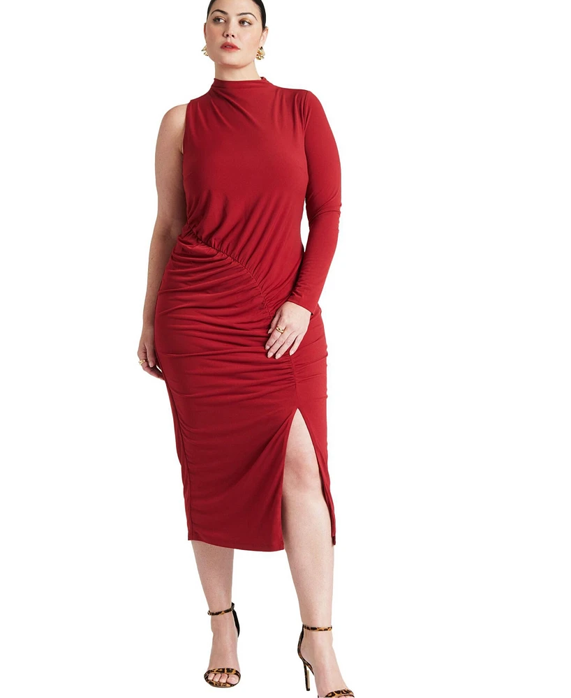 Eloquii Plus One Shoulder Dress With Slit