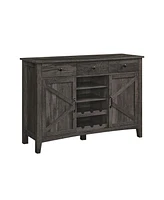Slickblue Farmhouse Buffet Cabinet with Wine Rack
