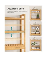 4-Tier Over-the-Toilet Storage Shelf Space-Saving Organizer for Bathroom Essentials