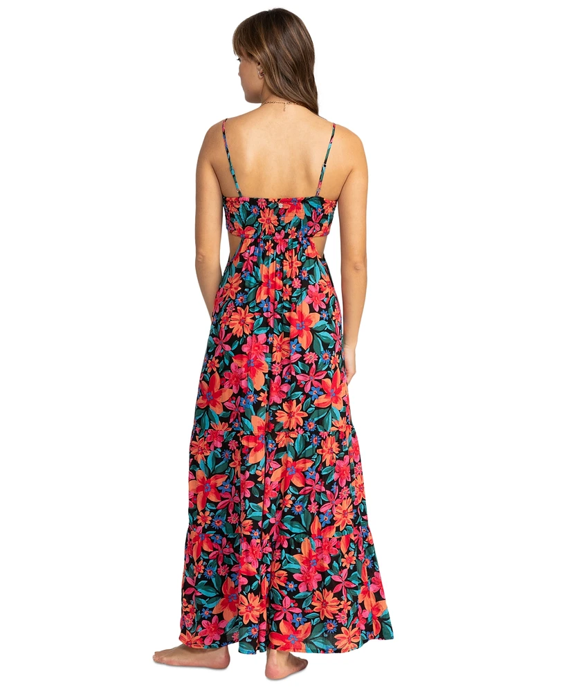 Roxy Juniors' Hot Tropics Cutout Maxi Dress