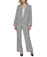 Karl Lagerfeld Paris Women's Pinstripe Double-Breasted Blazer