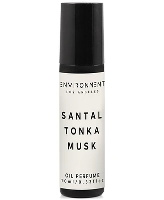 Environment Santal, Tonka & Musk Roll-On Oil Perfume (Inspired by 5-Star Luxury Hotels), 0.33 oz.