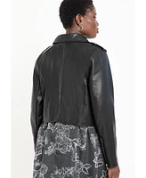 Eloquii Plus Faux Leather Moto Jacket