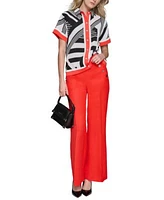 Karl Lagerfeld Paris Womens Printed Button Down Blouse Sailor Pants