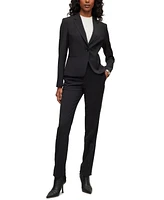 Boss by Hugo Women's Wool Regular-Fit High-Rise Pants