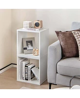 Costway 2PCS Stackable Storage Cube Free-standing Storage Organizer Bookcase for Bedroom