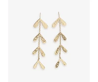 Ink + Alloy Autumn Falling Weeping Willow Dangle Earrings Brass