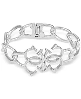 Guess Silver-Tone Quatro G Bangle Bracelet