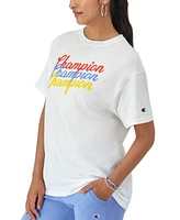 Champion Women's Loose Fit Graphic-Logo Short-Sleeve T-Shirt