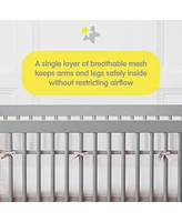 BreathableBaby Breathable Mesh Liner for Mini Cribs, Classic 3mm (Size 4M Covers 4 Sides, Cribs Only)