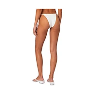 Edikted Women's Eyelet String Bikini Bottom