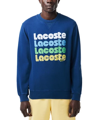 Lacoste Men's Long Sleeve Crewneck Logo Graphic Sweatshirt