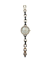 Olivia Pratt Bracelet Style Metal and Tortoise Women Watch