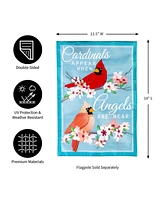 Evergreen Angels are Near Garden Linen Flag- 12.5 x 18 Inches Outdoor Decor for Homes and Gardens