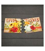 Evergreen Give Thanks Sassafras Switch Puzzle Mat 11.5 x 10 Inches Indoor and Outdoor Decor