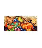 Evergreen Indoor Outdoor Doormat Bundle Set of 5 - Frame and 4 Welcome Seasonal Inserts Halloween Pumpkin Gnome Gather Harvest Thanksgiving