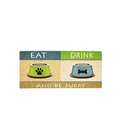 Evergreen Indoor Outdoor Doormat Bundle Set of 4 - Frame and 3 Welcome Paw Print Pet Inserts