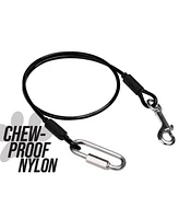Leashboss Dog Car Seat Belt Restraint, Heavy Duty No Chew Coated Steel, Large