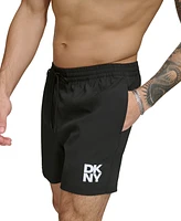 Dkny Men's Core Logo Stretch 5" Volley Shorts