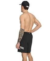 Dkny Men's Core Arch Logo Stretch 7" Volley Shorts