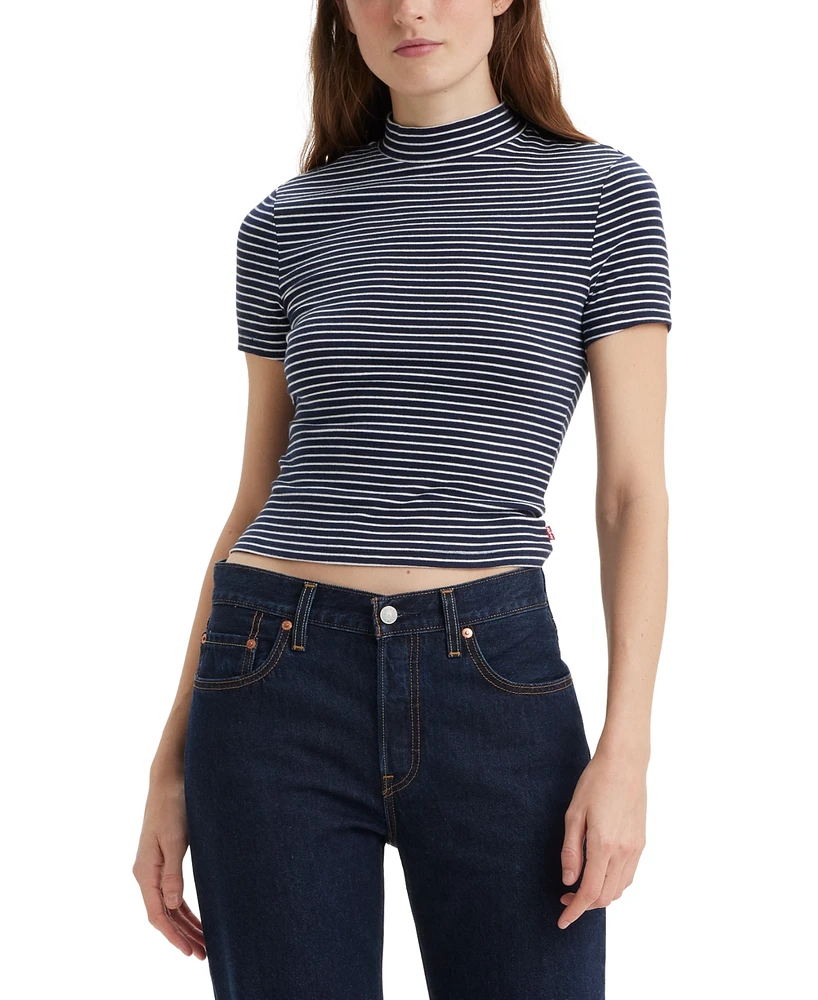 Levi's Women's Effortless Short-Sleeve Mock-Neck Tee