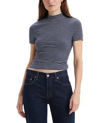 Levi's Women's Effortless Short-Sleeve Mock-Neck Tee