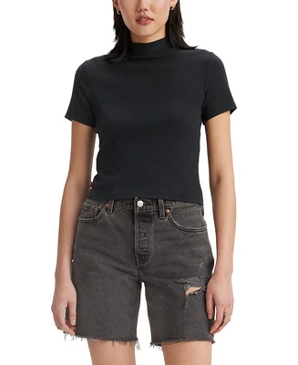 Levi's Women's Effortless Short-Sleeve Mock-Neck Tee