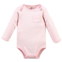 Touched by Nature Baby Girls Organic Cotton Long-Sleeve Bodysuits 5pk