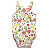 Touched by Nature Baby Girls Organic Cotton Bodysuits 5pk, Fruit, 12-18 Months