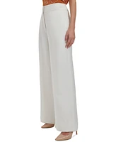 Calvin Klein Women's Wide-Leg Linen-Blend Pants