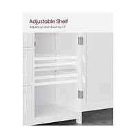 Slickblue Bathroom Floor Storage Cabinet with 3 Drawers and Adjustable Shelf, Bathroom Cabinet Freestanding