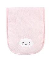 Hudson Baby Infant Girl Cotton Terry Bib and Burp Cloth Set 5pk, Dreamer, One Size