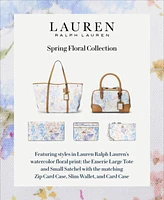 Lauren Ralph Lauren Emerie Floral Canvas Extra Large Tote