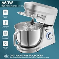 Sugift 7.5 Qt Tilt-Head Stand Mixer 6 Speed with Egg Whisk, Dough Hook & Flat Beater