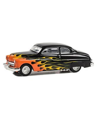 Greenlight Collectibles 1/64 Eight 2-Door Coupe, Black with Flames Hobby Exclusive