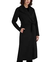 Tahari Women's Belted Wing-Collar Wrap Coat