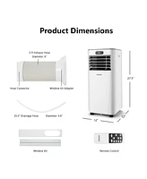 Vebreda 8000 Btu 3-in-1 Portable Air Conditioner with Remote Control