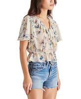 Steve Madden Women's Brighton Ruffled Peplum Top