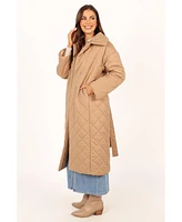 Petal and Pup Womens Kallie Quilted Tie Front Coat