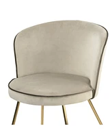 Glamour Home 28.5" Anila Velvet, Metal Dining Chair, Set of 2