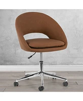 Glamour Home 34.75" Aura Polyester, Metal Task Chair