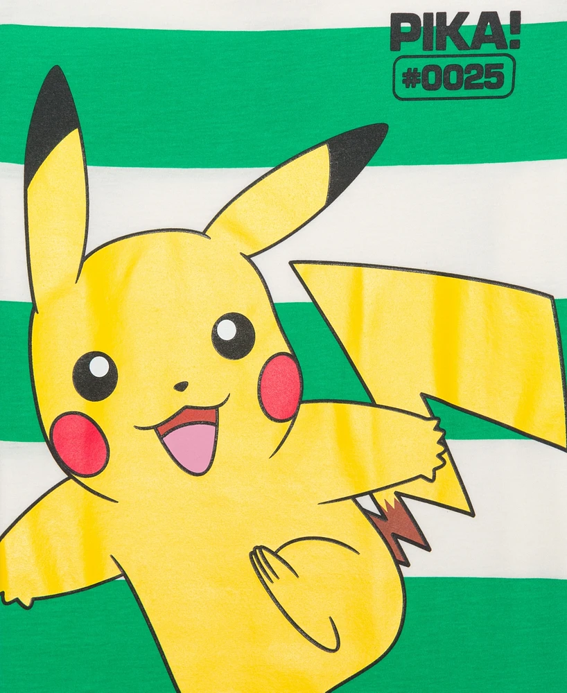 Pokemon Big Boys Pikachu Graphic Print T-Shirt