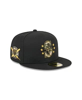 New Era Men's Black Seattle Mariners 2024 Armed Forces Day On-Field 59FIFTY Fitted Hat